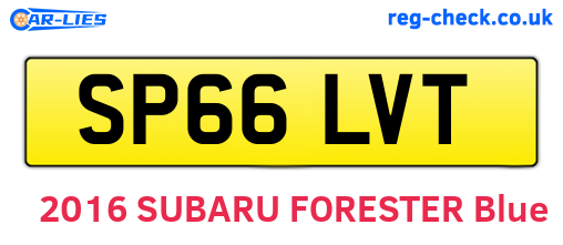 SP66LVT are the vehicle registration plates.