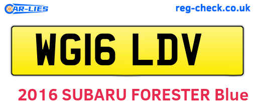 WG16LDV are the vehicle registration plates.