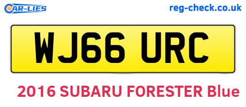 WJ66URC are the vehicle registration plates.