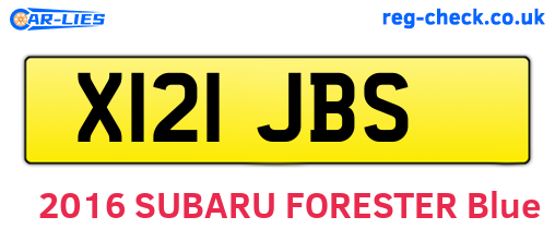 X121JBS are the vehicle registration plates.