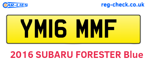 YM16MMF are the vehicle registration plates.