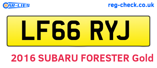 LF66RYJ are the vehicle registration plates.
