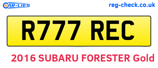 R777REC are the vehicle registration plates.