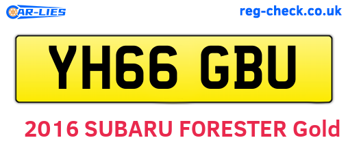 YH66GBU are the vehicle registration plates.