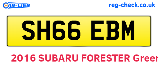 SH66EBM are the vehicle registration plates.