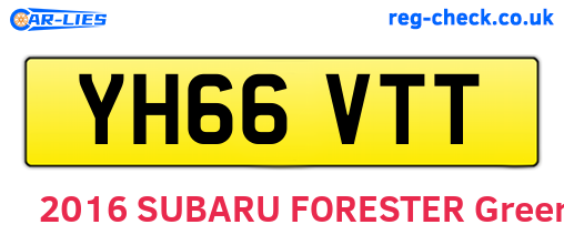 YH66VTT are the vehicle registration plates.