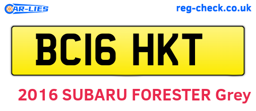 BC16HKT are the vehicle registration plates.