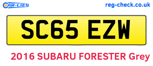 SC65EZW are the vehicle registration plates.