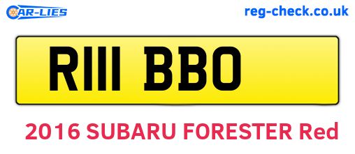 R111BBO are the vehicle registration plates.