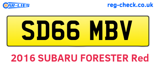 SD66MBV are the vehicle registration plates.