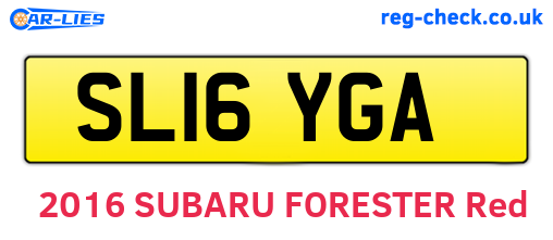 SL16YGA are the vehicle registration plates.