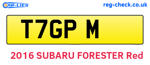 T7GPM are the vehicle registration plates.