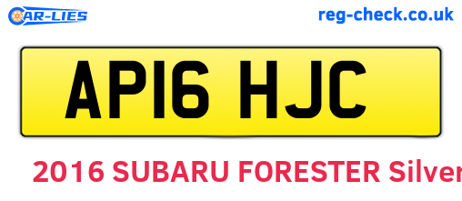 AP16HJC are the vehicle registration plates.
