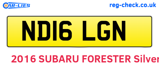ND16LGN are the vehicle registration plates.