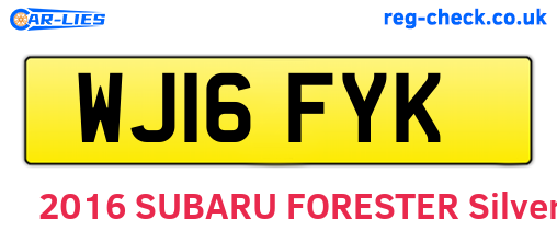 WJ16FYK are the vehicle registration plates.
