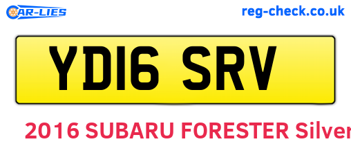 YD16SRV are the vehicle registration plates.