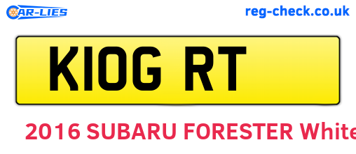 K10GRT are the vehicle registration plates.