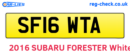 SF16WTA are the vehicle registration plates.