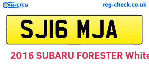 SJ16MJA are the vehicle registration plates.