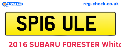 SP16ULE are the vehicle registration plates.