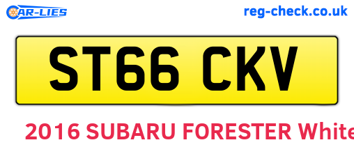 ST66CKV are the vehicle registration plates.