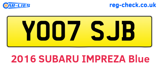 YO07SJB are the vehicle registration plates.