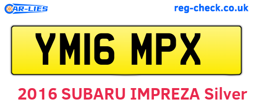 YM16MPX are the vehicle registration plates.