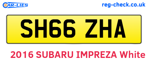 SH66ZHA are the vehicle registration plates.