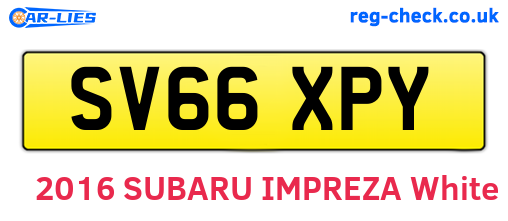 SV66XPY are the vehicle registration plates.