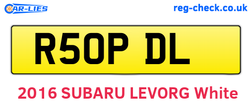 R50PDL are the vehicle registration plates.