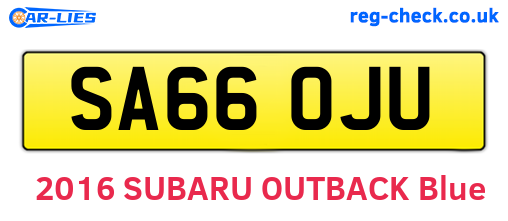SA66OJU are the vehicle registration plates.