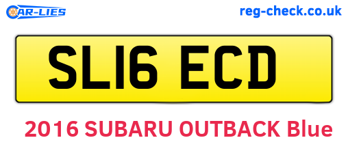 SL16ECD are the vehicle registration plates.