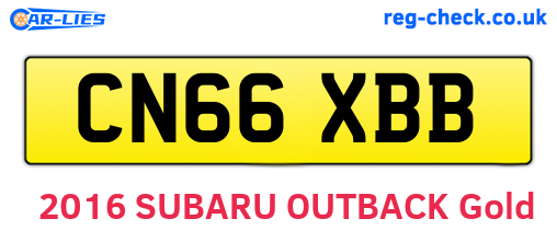 CN66XBB are the vehicle registration plates.
