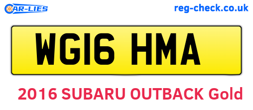 WG16HMA are the vehicle registration plates.