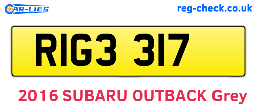 RIG3317 are the vehicle registration plates.
