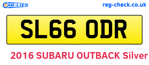 SL66ODR are the vehicle registration plates.