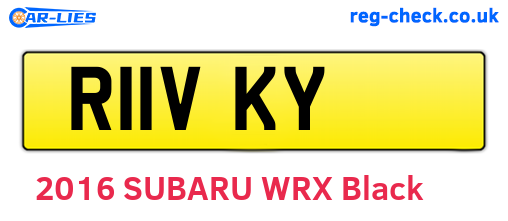 R11VKY are the vehicle registration plates.