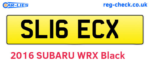 SL16ECX are the vehicle registration plates.