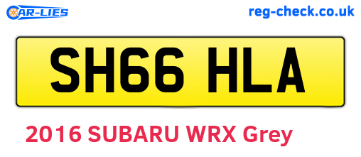 SH66HLA are the vehicle registration plates.
