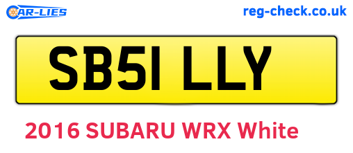 SB51LLY are the vehicle registration plates.