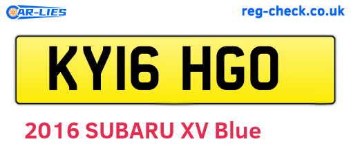 KY16HGO are the vehicle registration plates.