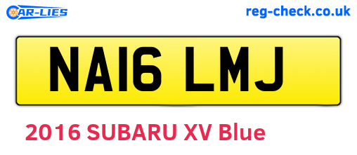 NA16LMJ are the vehicle registration plates.