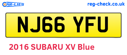 NJ66YFU are the vehicle registration plates.
