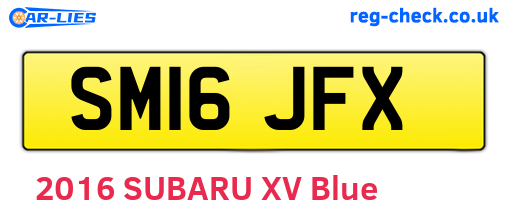 SM16JFX are the vehicle registration plates.