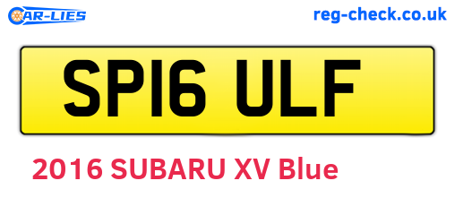 SP16ULF are the vehicle registration plates.