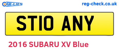 ST10ANY are the vehicle registration plates.
