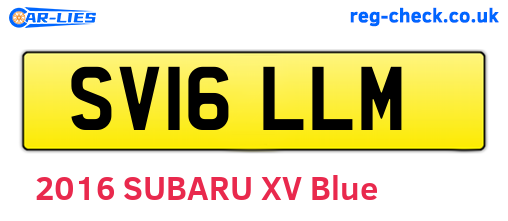 SV16LLM are the vehicle registration plates.
