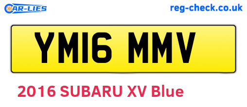 YM16MMV are the vehicle registration plates.