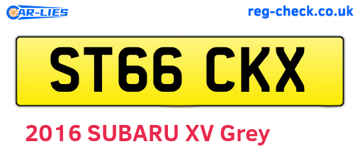 ST66CKX are the vehicle registration plates.
