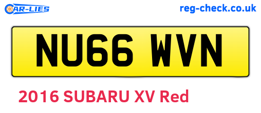 NU66WVN are the vehicle registration plates.